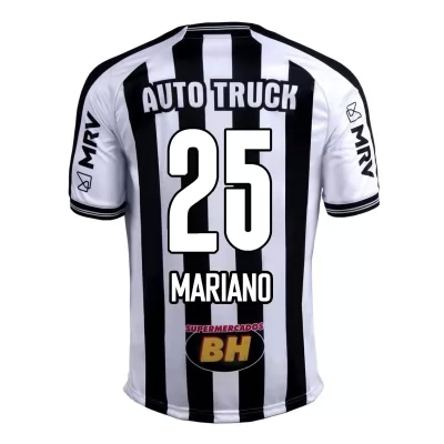 Herren Fußball Mariano #25 Heimtrikot Schwarz Weiß Trikot 2020/21 Hemd
