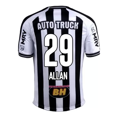 Herren Fußball Allan #29 Heimtrikot Schwarz Weiß Trikot 2020/21 Hemd