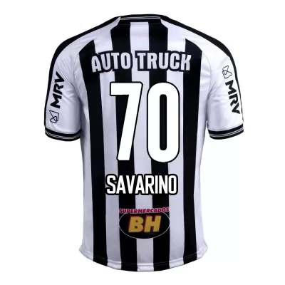 Herren Fußball Jefferson Savarino #70 Heimtrikot Schwarz Weiß Trikot 2020/21 Hemd