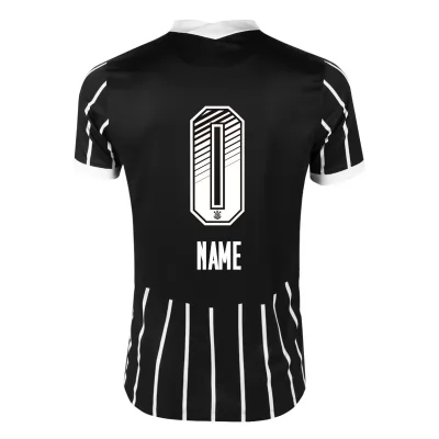 Herren Fußball Dein Name #0 Auswärtstrikot Schwarz Trikot 2020/21 Hemd