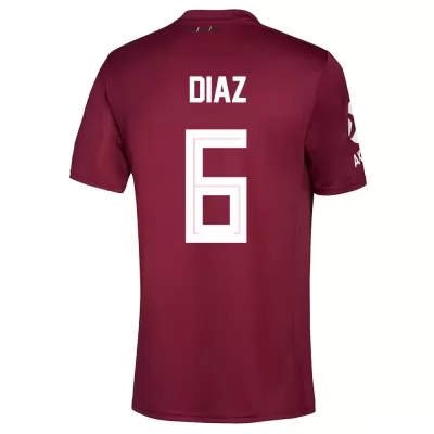 Herren Fußball Paulo Diaz #6 Auswärtstrikot Burgund Trikot 2020/21 Hemd