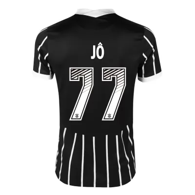 Herren Fußball Jo #77 Auswärtstrikot Schwarz Trikot 2020/21 Hemd