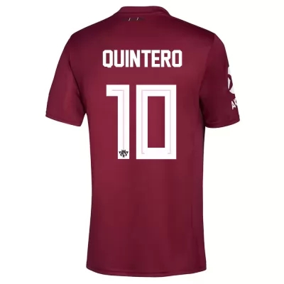 Herren Fußball Juan Fernando Quintero #10 Auswärtstrikot Burgund Trikot 2020/21 Hemd