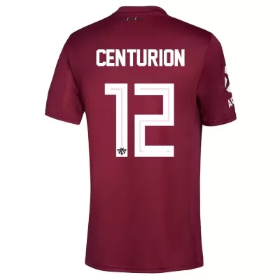 Herren Fußball Ezequiel Centurion #12 Auswärtstrikot Burgund Trikot 2020/21 Hemd