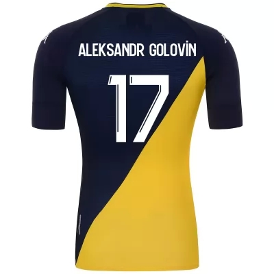 Herren Fußball Aleksandr Golovin #17 Auswärtstrikot Königsblau Trikot 2020/21 Hemd
