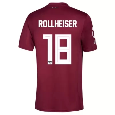Herren Fußball Benjamin Rollheiser #18 Auswärtstrikot Burgund Trikot 2020/21 Hemd