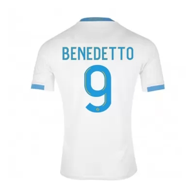 Herren Fußball Dario Benedetto #9 Heimtrikot Weiß Blau Trikot 2020/21 Hemd