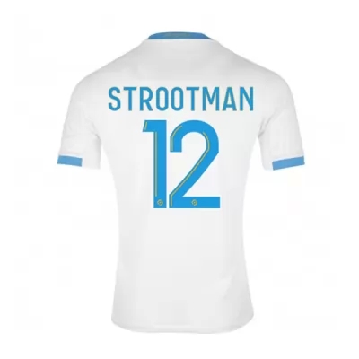 Herren Fußball Kevin Strootman #12 Heimtrikot Weiß Blau Trikot 2020/21 Hemd
