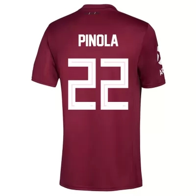 Herren Fußball Javier Pinola #22 Auswärtstrikot Burgund Trikot 2020/21 Hemd