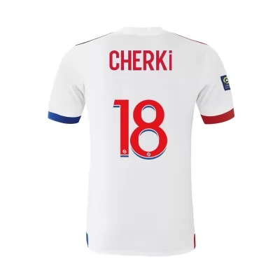 Herren Fußball Rayan Cherki #18 Heimtrikot Weiß Trikot 2020/21 Hemd