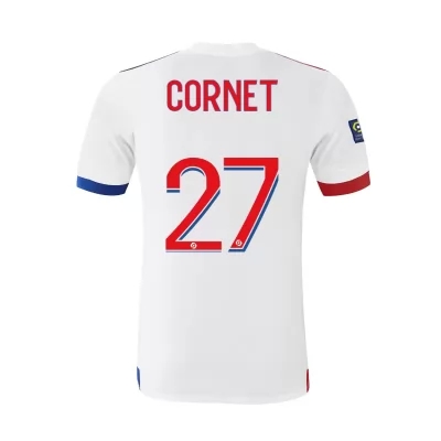 Herren Fußball Maxwel Cornet #27 Heimtrikot Weiß Trikot 2020/21 Hemd