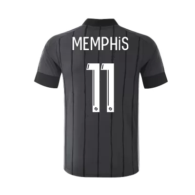 Herren Fußball Memphis Depay #11 Auswärtstrikot Grau Trikot 2020/21 Hemd
