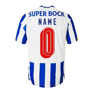 Herren Fußball Dein Name #0 Heimtrikot Weiß Blau Trikot 2020/21 Hemd
