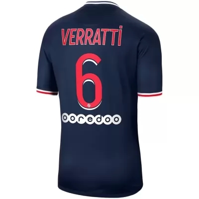 Herren Fußball Marco Verratti #6 Heimtrikot Dunkelheit Trikot 2020/21 Hemd