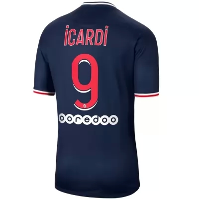 Herren Fußball Mauro Icardi #9 Heimtrikot Dunkelheit Trikot 2020/21 Hemd