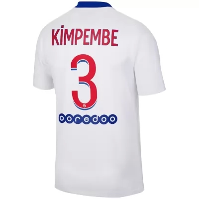Herren Fußball Presnel Kimpembe #3 Auswärtstrikot Weiß Trikot 2020/21 Hemd