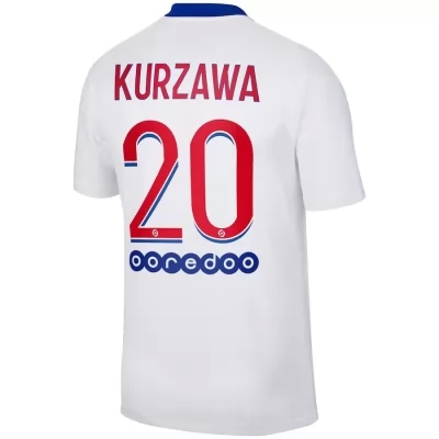 Herren Fußball Layvin Kurzawa #20 Auswärtstrikot Weiß Trikot 2020/21 Hemd