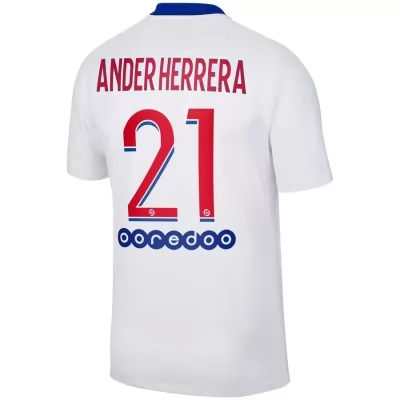Herren Fußball Ander Herrera #21 Auswärtstrikot Weiß Trikot 2020/21 Hemd