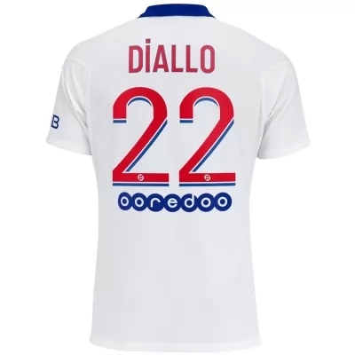 Herren Fußball Abdou Diallo #22 Auswärtstrikot Weiß Trikot 2020/21 Hemd