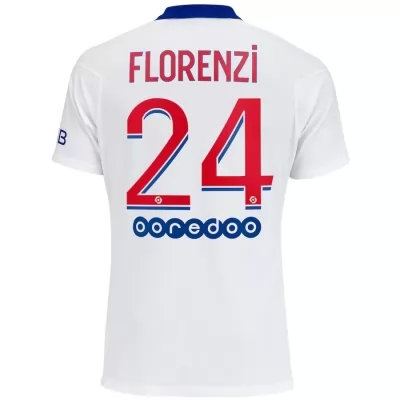 Herren Fußball Alessandro Florenzi #24 Auswärtstrikot Weiß Trikot 2020/21 Hemd