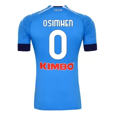 Herren Fußball Victor Osimhen #0 Heimtrikot Blau Trikot 2020/21 Hemd