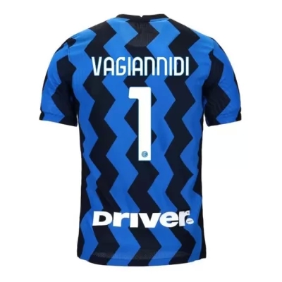 Herren Fußball Georgios Vagiannidis #1 Heimtrikot Blau Schwarz Trikot 2020/21 Hemd