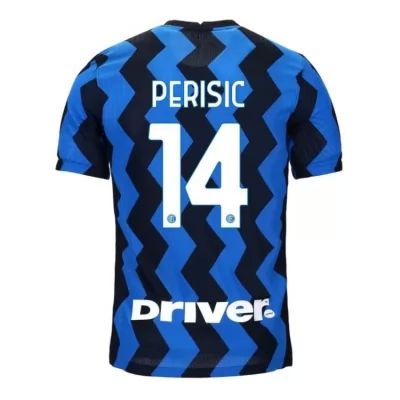 Herren Fußball Ivan Perisic #14 Heimtrikot Blau Schwarz Trikot 2020/21 Hemd