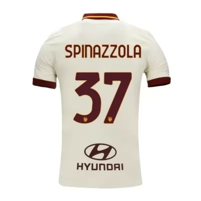 Herren Fußball Leonardo Spinazzola #37 Auswärtstrikot Champagner Trikot 2020/21 Hemd