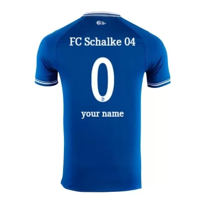 Herren Fußball Dein Name #0 Heimtrikot Blau Trikot 2020/21 Hemd
