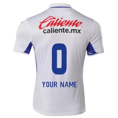 Herren Fußball Dein Name #0 Auswärtstrikot Weiß Blau Trikot 2020/21 Hemd