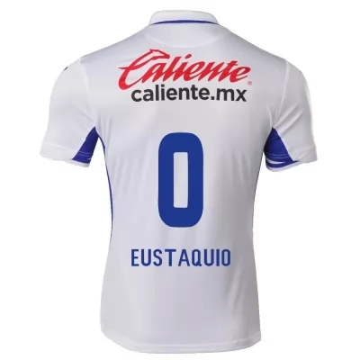 Herren Fußball Stephen Eustaquio #0 Auswärtstrikot Weiß Blau Trikot 2020/21 Hemd