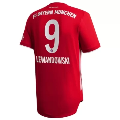 Herren Fußball Robert Lewandowski #9 Heimtrikot Rot Trikot 2020/21 Hemd