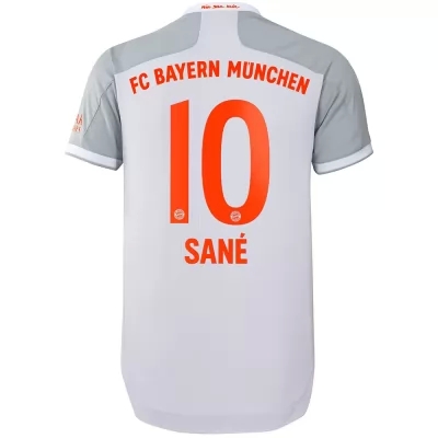 Herren Fußball Leroy Sane #10 Auswärtstrikot Grau Trikot 2020/21 Hemd