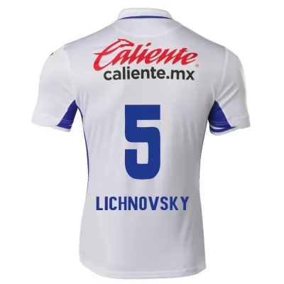 Herren Fußball Igor Lichnovsky #5 Auswärtstrikot Weiß Blau Trikot 2020/21 Hemd