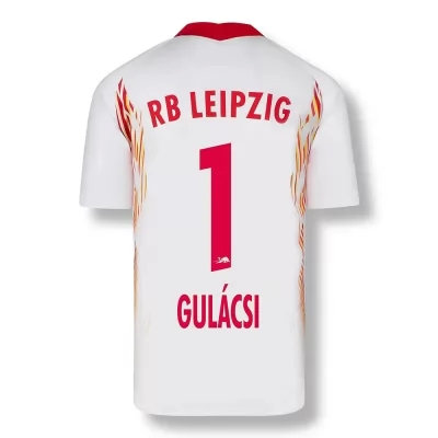 Herren Fußball Peter Gulacsi #1 Heimtrikot Rot-Weiss Trikot 2020/21 Hemd