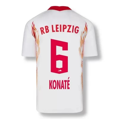 Herren Fußball Ibrahima Konate #6 Heimtrikot Rot-Weiss Trikot 2020/21 Hemd