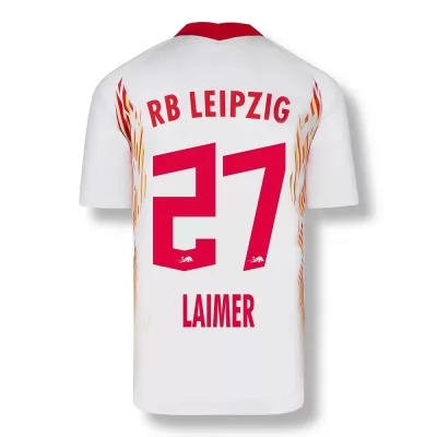 Herren Fußball Konrad Laimer #27 Heimtrikot Rot-Weiss Trikot 2020/21 Hemd