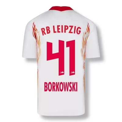 Herren Fußball Dennis Borkowski #41 Heimtrikot Rot-Weiss Trikot 2020/21 Hemd
