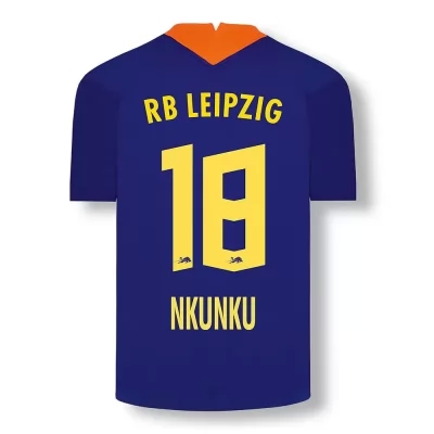 Herren Fußball Christopher Nkunku #18 Ausweichtrikot Elektrisches Blau Trikot 2020/21 Hemd