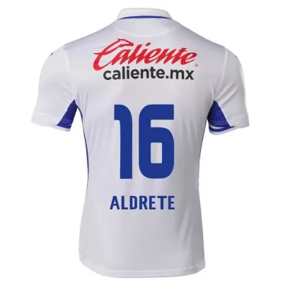 Herren Fußball Adrian Aldrete #16 Auswärtstrikot Weiß Blau Trikot 2020/21 Hemd