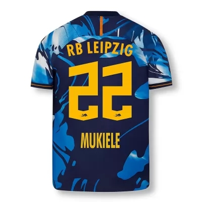 Herren Fußball Nordi Mukiele #22 UEFA Weiß Blau Trikot 2020/21 Hemd