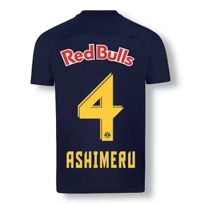 Herren Fußball Majeed Ashimeru #4 Ausweichtrikot Dunkelblau Gelb Trikot 2020/21 Hemd