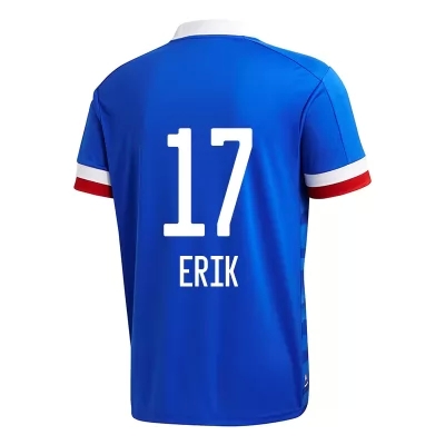 Herren Fußball Erik #17 Heimtrikot Blau Trikot 2020/21 Hemd