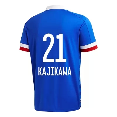 Herren Fußball Yuji Kajikawa #21 Heimtrikot Blau Trikot 2020/21 Hemd