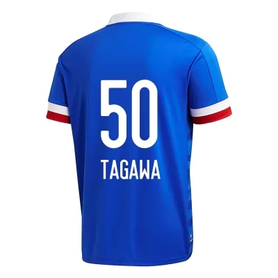 Herren Fußball Tomoki Tagawa #50 Heimtrikot Blau Trikot 2020/21 Hemd