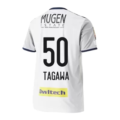 Herren Fußball Tomoki Tagawa #50 Auswärtstrikot Weiß Trikot 2020/21 Hemd
