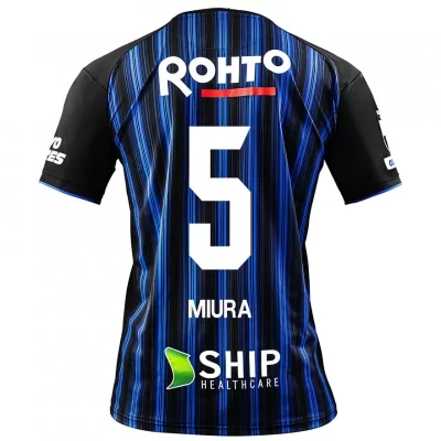 Herren Fußball Genta Miura #5 Heimtrikot Königsblau Trikot 2020/21 Hemd