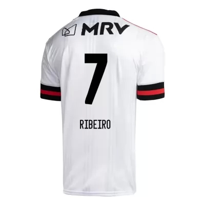 Herren Fußball Everton Ribeiro #7 Auswärtstrikot Weiß Trikot 2020/21 Hemd