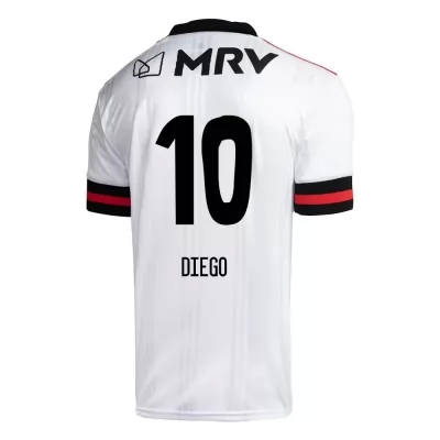 Herren Fußball Diego #10 Auswärtstrikot Weiß Trikot 2020/21 Hemd