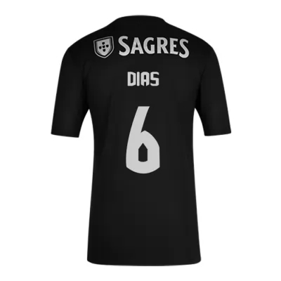 Herren Fußball Ruben Dias #6 Auswärtstrikot Schwarz Trikot 2020/21 Hemd